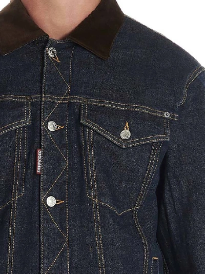 Shop Dsquared2 Classic Denim Jacket In Navy