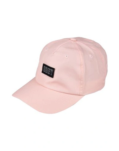 Shop Obey Hat In Apricot