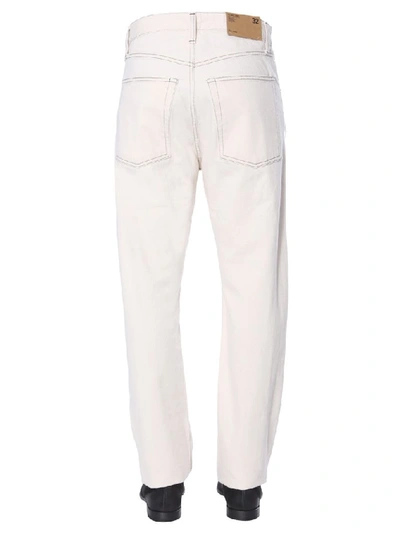 Shop Helmut Lang Masc Hi Straight Jeans In White