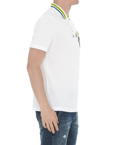 Shop Versace Medusa Polo Shirt In White