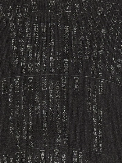 Shop Yohji Yamamoto Dictionary Printed Sweater In Grey