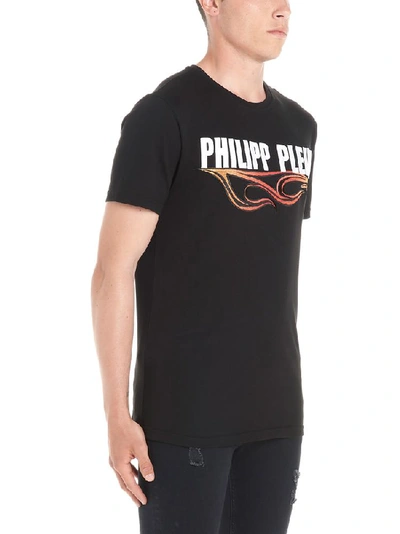Shop Philipp Plein Flame Print T In Black