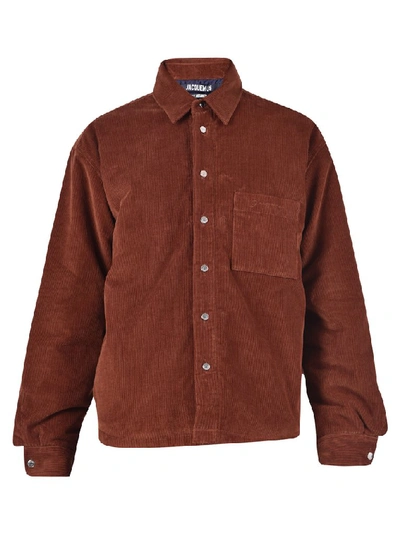 Shop Jacquemus La Chemise Boulanger Buttoned Shirt In Brown