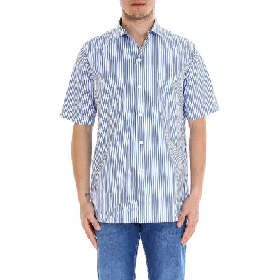 Shop Golden Goose Deluxe Brand Striped Howard Shirt In Blue