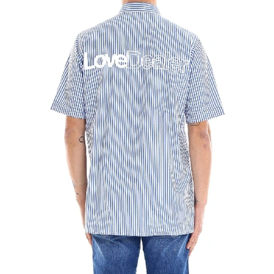 Shop Golden Goose Deluxe Brand Striped Howard Shirt In Blue