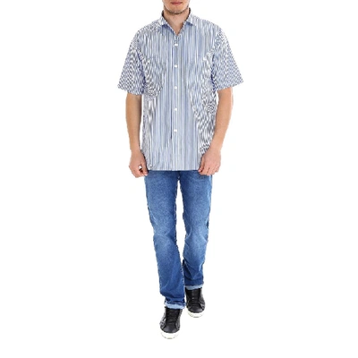 Shop Golden Goose Deluxe Brand Striped Howard Shirt In Blue