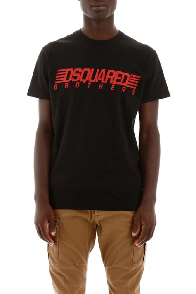 Shop Dsquared2 Brothers Logo T In Black