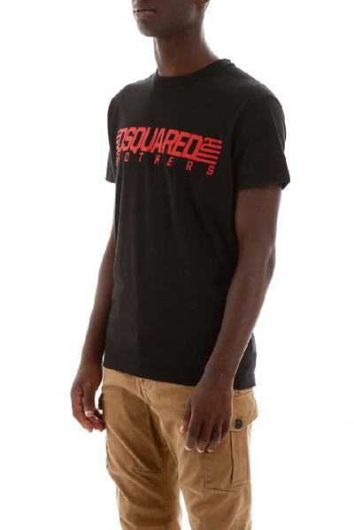 Shop Dsquared2 Brothers Logo T In Black