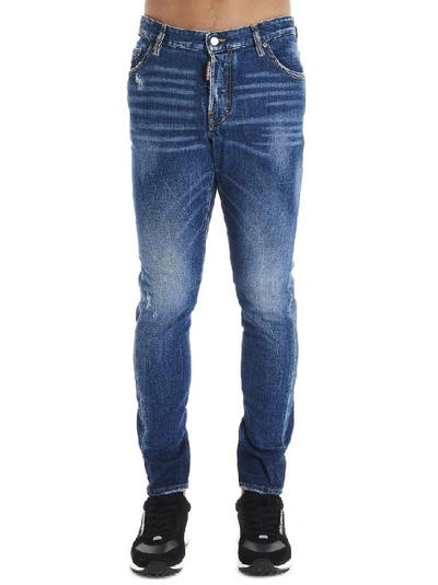 Shop Dsquared2 Sexy Twist Slim Fit Jeans In Blue