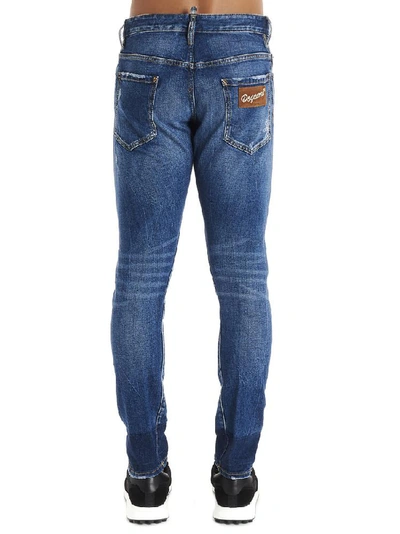 Shop Dsquared2 Sexy Twist Slim Fit Jeans In Blue