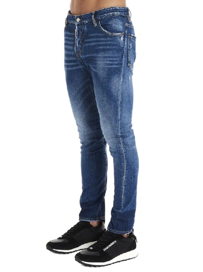 Shop Dsquared2 Sexy Twist Slim Fit Jeans In Blue