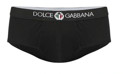 Shop Dolce & Gabbana Underwear Logo Wasitband Boxers In Black