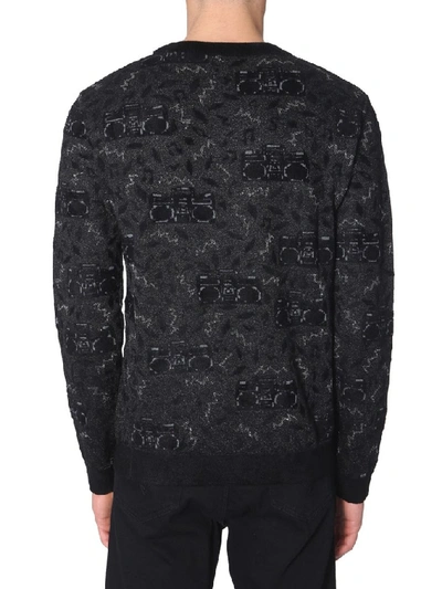 Shop Saint Laurent Crewneck Sweater In Black