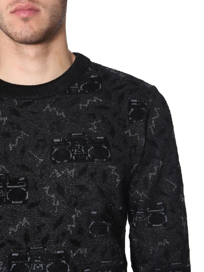 Shop Saint Laurent Crewneck Sweater In Black