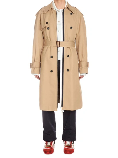 Shop Maison Margiela Layered Trench Coat In Multi