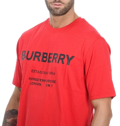 Shop Burberry Horseferry Logo Printed T In Red