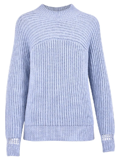 Shop Jacquemus Ribbed Crewneck Sweater In Blue