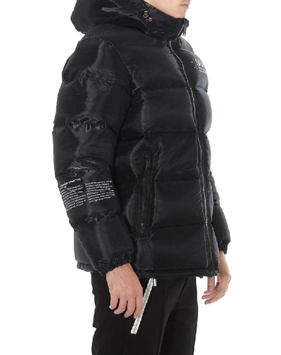 Shop Heron Preston Hooded Nasa Puffer Jacket In Black