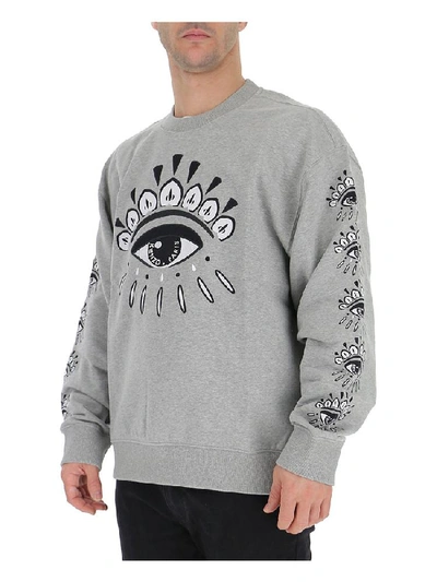 Shop Kenzo Multi Eye Sweatshirt In Grey