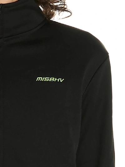 Shop Misbhv Logo Embroidered Track Jacket In Black