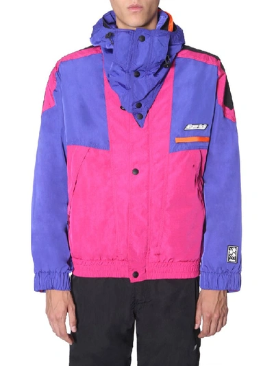 Shop Msgm Contrast Colour Jacket In Fuchsia