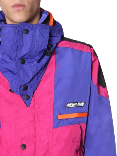 Shop Msgm Contrast Colour Jacket In Fuchsia