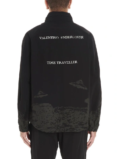 Shop Undercover Valentino X  Graphic Printed Windbreaker In Black