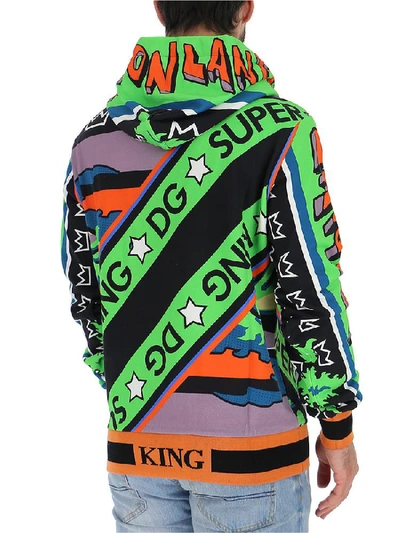 Shop Dolce & Gabbana Graphic Print Hoodie In Multi