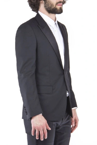 Shop Dior Homme Virgin Wool Suit In Black