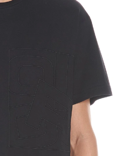 Shop Dior Homme Logo Embroidered T In Black