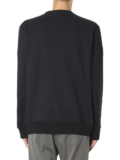 Shop Lanvin Taped Logo Print Sweatshirt In Black