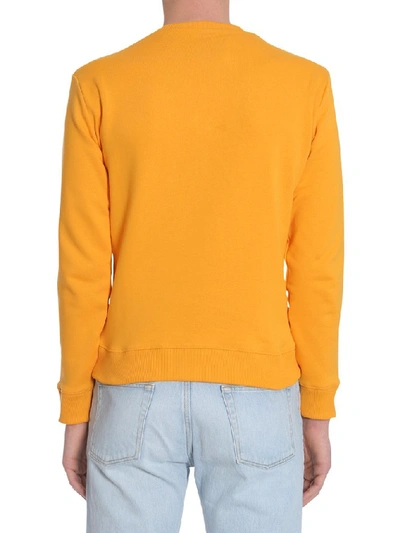 Shop Saint Laurent Sl Patch Sweater In Yellow
