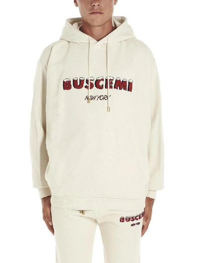 Shop Buscemi Logo Embellished Hoodie In White