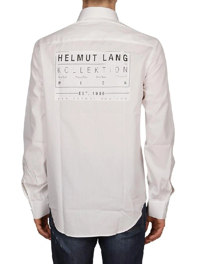 Shop Helmut Lang Logo Patch Shirt In White