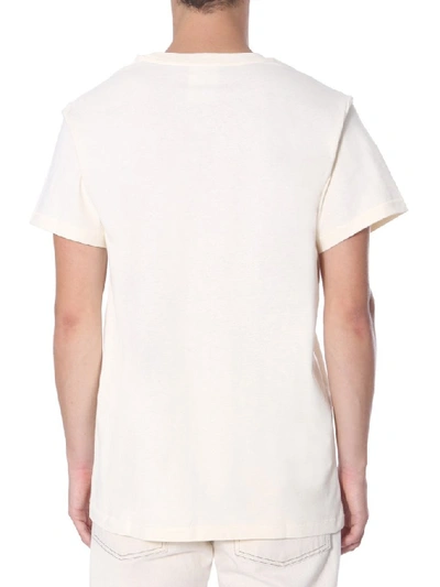Shop Helmut Lang Embossed Logo T In White