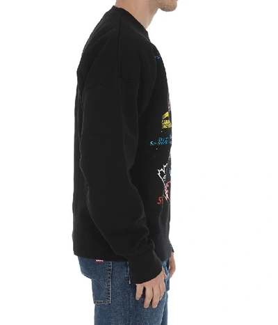 Shop Dsquared2 Printed Crewneck Jumper In Black