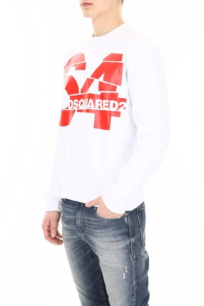 Shop Dsquared2 Logo 64 Sweatshirt In White