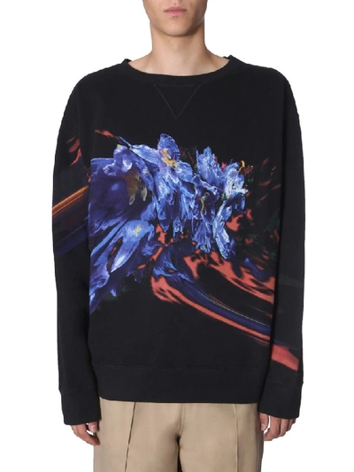 Shop Maison Margiela Graphic Printed Sweater In Black