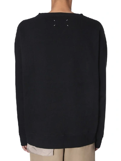 Shop Maison Margiela Graphic Printed Sweater In Black