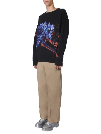 Shop Maison Margiela Graphic Printed Sweater In Black