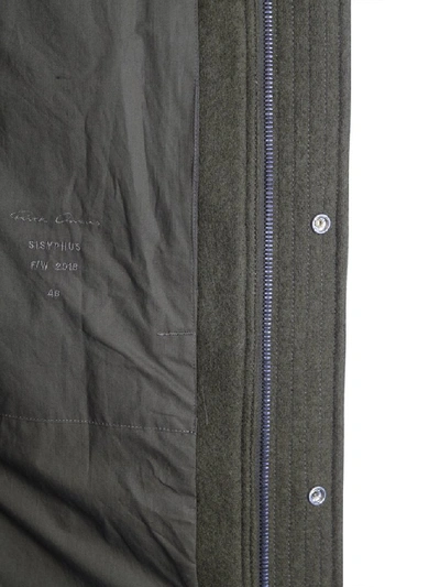 Shop Rick Owens Hooded Parka In Green
