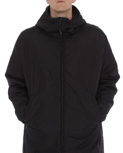 Shop Dsquared2 Back Logo Hooded Raincoat In Black