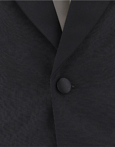 Shop Prada Tailored Tuxedo Suit In Black