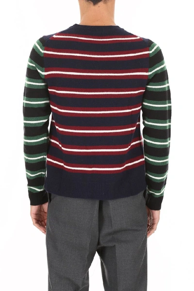 Shop Jw Anderson Logo Striped Jumper In Multi