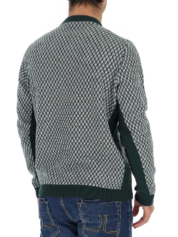 Prada Geometric Intarsia Virgin Wool-cashmere Sweater In Multi | ModeSens