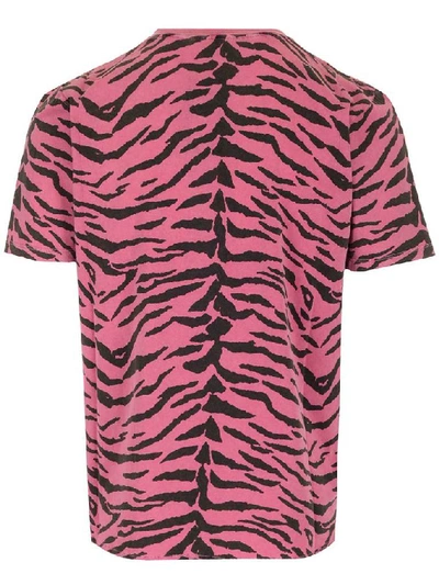 Shop Saint Laurent Zebra Print T-shirt In Multi