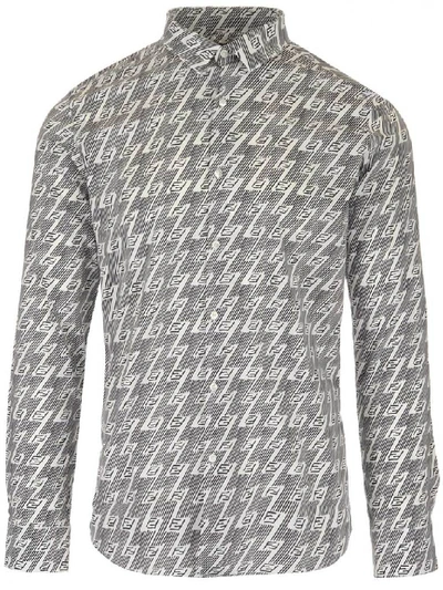 Shop Fendi Ff All Over Logo Shirt In Multi