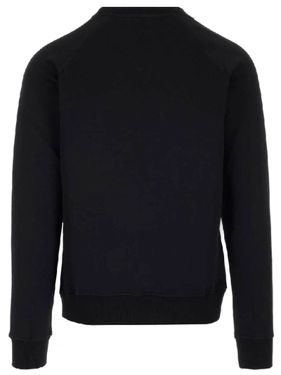 Shop Balmain Logo Stamp Crewneck Jumper In Black