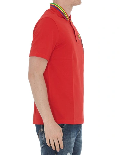 Shop Versace Medusa Polo Shirt In Red