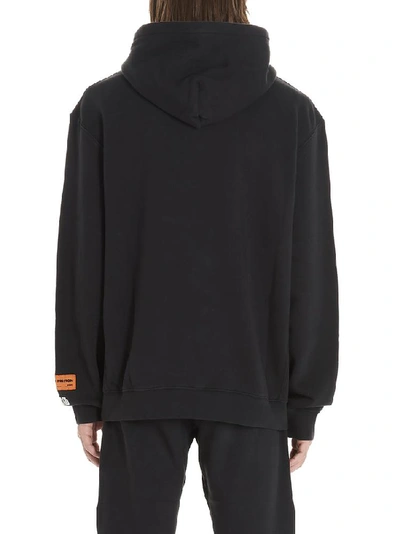 Shop Heron Preston Graphic Logo Print Hoodie In Black